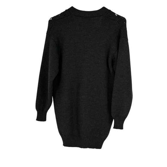 *Women’s Vintage Zanone Size 42 Brown V-Neck Wool Button Front Sweater - Picture 6 of 10